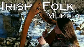 Irish Folk Medley | Heartway Farms | Dusty Strings Harp | St Patrick’s Day | Pipes and Drums