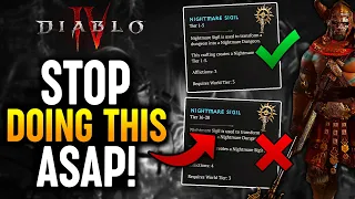 Diablo 4 - 5 HUGE Endgame MISTAKES Seriously Hurting Your Progression! (Diablo 4 Tips and Tricks)