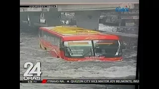 24 Oras: Kahit bus, lubog sa baha sa gitna ng kalsada