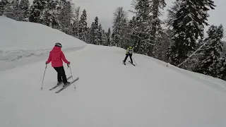 Роза Хутор, новая трасса "Календула" (синяя)/ Rosa Khutor, new piste "Kalendula" (blue), 4К Video