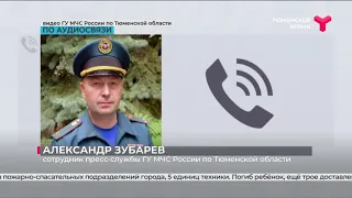 Дети пострадали при пожаре в тюменском СНТ «Малинка»