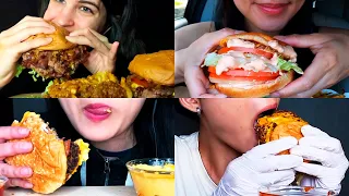 ASMR HUGE BURGERS BIG JUICY BITE & some FRIES | MUKBANG COMPILATION