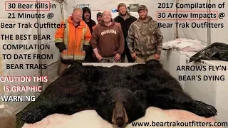 30 Bear arrowed in 21 minute Bear Bow Kill Compilaton @ Bear Trak bow kills Rage Broad heads!