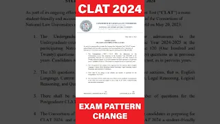 CLAT 2024 Exam Pattern Change | #clat #clat2024 | CLAT 2024 | Unacademy CLAT