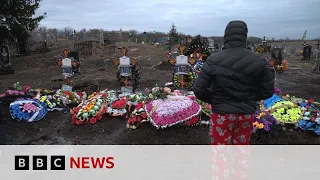 Children of Ukrainian village orphaned by Russian missile | BBC News