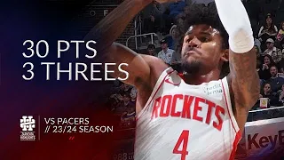 Jalen Green 30 pts 3 threes vs Pacers 23/24 season