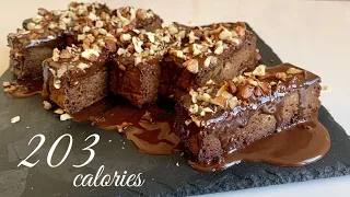 The Softest Healthy Brownies [no dairy no sugar] low calorie dessert