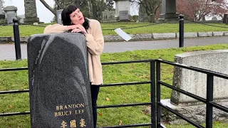Lake View Cemetery Brandon Lee’s Grave Seattle January 2024