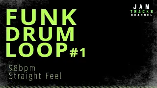 Funk Drum Loop #1 - 98bpm Straight Feel - JamTracksChannel -