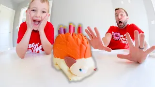 FATHER SON PLAY PORCUPINE POP! / Beware Of NERF DARTS!