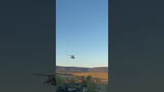 Hungarian Mi-24 Hind performing a flyby for American JTACs