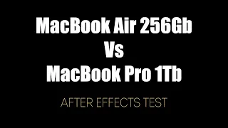 MacBook Air vs MacBook Pro M1: Adobe After Effects Performance Test and Comparison