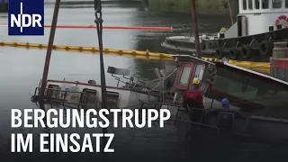 Bergung eines Binnenschiffes auf der Weser | Die Nordreportage | NDR Doku