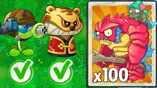 PvZ 2 Hard Challenge - Every Plant Level 100 Vs 100 Deep Sea Gargantuar Zombie - Who is Best Plant?