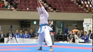 Grace Lau vs. Kiyou Shimizu - Female Kata FINAL - Asian Karate Championships 2015