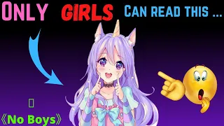 Only girls can read this