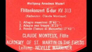 Mozart / Claude Monteux, 1974: Flute Concerto in G, K. 313 - Movement 1 - Neville Marriner