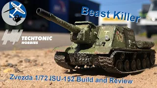 Zvezda 1/72 Scale Soviet Tank Destroyer ISU-152 Build and Review