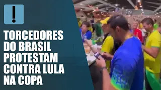 Torcedores aproveitaram a partida de estreia da seleção na Copa do Mundo para protestar contra Lula