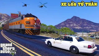 GTA 5 Xe Lửa Tử Thần Lao Thẳng Lên Cao Tốc Cày Nát Thành Phố Bay Vào Trung Tâm Khu Quân Đội