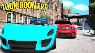 Survivng 100k Bounty in O block in GTA 5 RP!