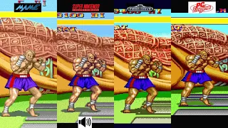 Street fighter 2 Arcade VS Snes VS Megadrive VS PC Engine Sagat Sprite Comparison Console VS Console