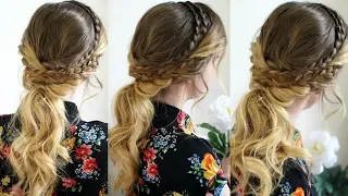 Double Lace Braid Ponytail Style | Braidsandstyles12