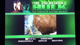 Alternative Hulk DVD main menu 4 season 1-2