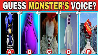 Guess The MONSTER'S VOICE - Sonic Exe, McQueen Eater, Pennywise || Coffin Meme #3