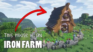 Minecraft 1.20 Easy Iron Farm In Aesthetic House Tutorial