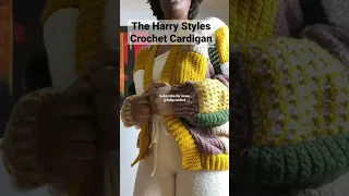 The Harry Styles Crochet Cardigan 🤯#crochet #shorts #crochetoutfit #harrystyles #crochetcardigans