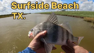 Fishing all over Surfside Beach Texas Redfish, Black Drum, Hardheads.