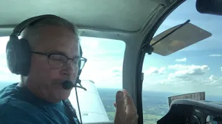 Flying in a Grumman Tiger airplane