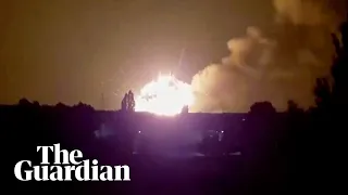 Video purports to show Ukrainian missile strike in Russia-occupied Kherson