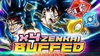 4x ZENKAI BUFFED FULLY ARTS BOOSTED GOKU AND BARDOCK ARE THE BEST UNIT EVER! | Dragon Ball Legends