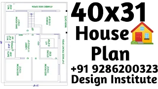 40x31 House plan design🏠|Design Institute | +919286200323