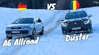 Audi A6 2.5 Allroad vs Dacia Duster in Deep Snow Offroad