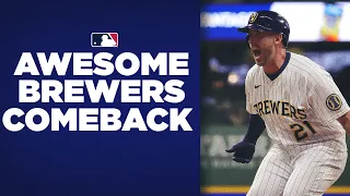 Mania in Milwaukee! Brewers pull off CRAZY comeback to beat Dodgers with walk-off in extras!