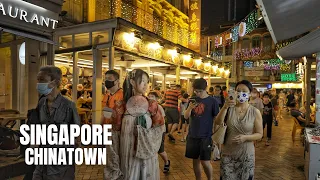 Singapore City: Mid-Autumn Festival Walk in Chinatown (4K HDR)