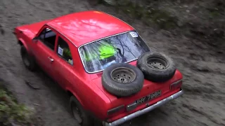 Lands End Trial 2018 Crackington - Car 126 Ford Escort - Airborne!