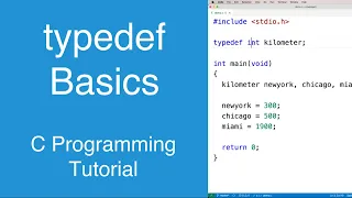 typedef Basics | C Programming Tutorial