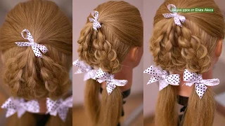 Детская причёска из кос  Очень ПРОСТО  Peindo de trenzas Hair tutorial