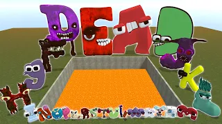 DESTROY ALL 3D ALPHABET LORE FAMILY in LAVA HOLE - Garry's Mod !