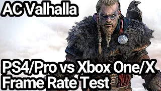 Assassin's Creed Valhalla PS4/Pro vs Xbox One X/S Frame Rate Comparison