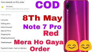 Redmi Note 7 Pro Red Colour Order With Cash On Delivery,Note 7 Pro 8th May Sale Cod Order Video