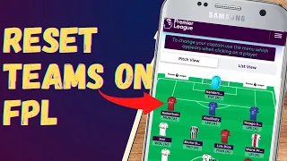 How to reset team on FPL | Fantasy Premier League Tips