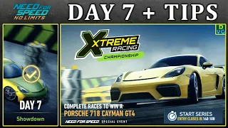 NFS No Limits | Day 7 - Winning + TIPS - Porsche 718 Cayman GT4 | XRC Event