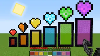 nether portals with different hearts in Minecraft be like