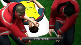 Rare serious injury animation in PES 2009