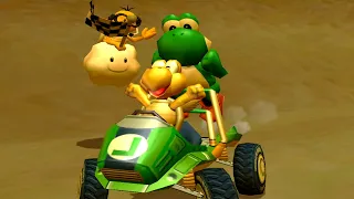 Mario Kart Double Dash - 3 Players 100% Walkthrough Part 13 Gameplay - Mirror Mode Mushroom Cup